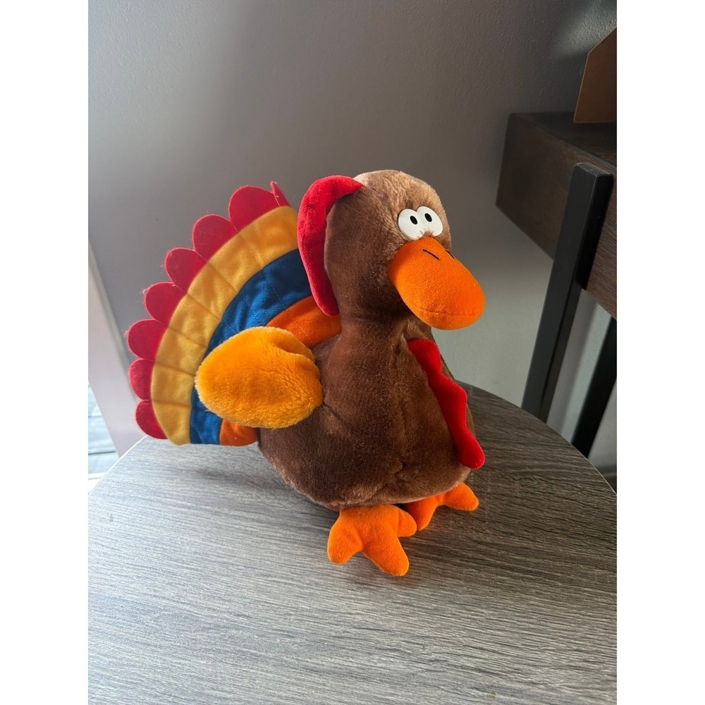 Vintage Fundamental Too 10" Thanksgiving Turkey Plush  1987 Squeezem's Tag